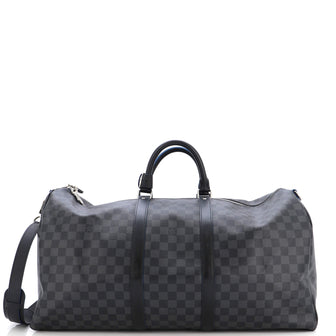 Louis Vuitton Keepall Bandouliere Bag Damier Graphite 55