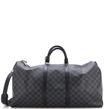 Louis Vuitton Keepall Bandouliere Bag Damier Graphite 55