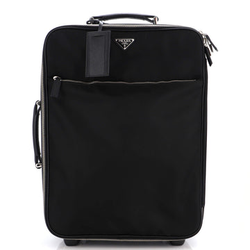 Prada Trolley Rolling Luggage Tessuto and Saffiano Leather Mini