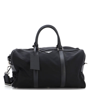 Prada Convertible Weekend Duffle Bag Tessuto with Leather Large