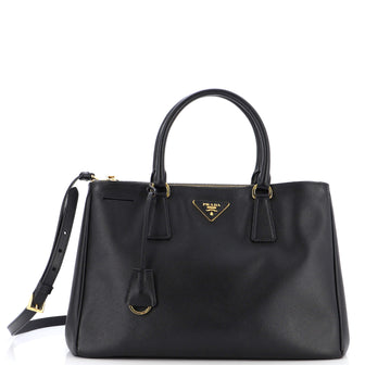 Prada Galleria Double Zip Tote Saffiano Leather Medium