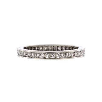 Van Cleef & Arpels Romance Wedding Band Ring Platinum and Diamonds 2.1mm