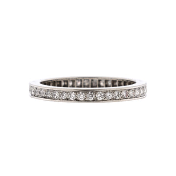 Van Cleef & Arpels Romance Wedding Band Ring Platinum and Diamonds 2.1mm