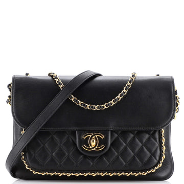 Chanel Unchained Flap Crossbody Bag Quilted Lambskin Medium