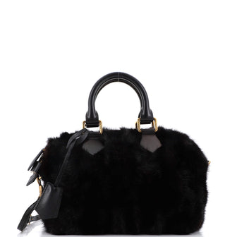 Louis Vuitton Speedy Handbag Limited Edition Caresse Mink 25 Black