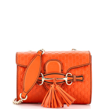 Gucci Emily Chain Flap Bag (Outlet) Microguccissima Leather Mini