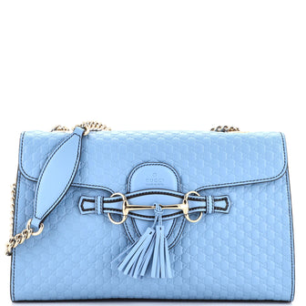 Gucci Emily Chain Flap Bag (Outlet) Microguccissima Leather Medium