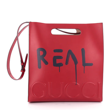 Gucci Tote GucciGhost Leather Medium Red 2152901