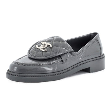 Chanel Women's CC Loafers Quilted Patent