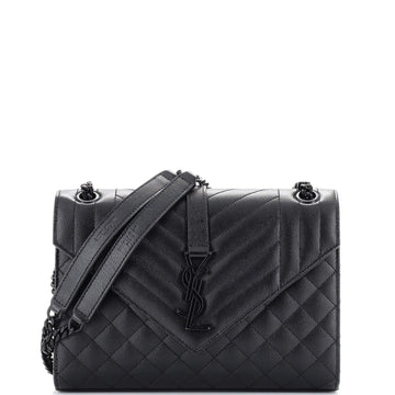 Saint Laurent Classic Monogram Envelope Satchel Mixed Matelasse Leather Medium