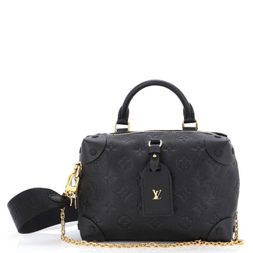 Louis Vuitton Petite Malle Souple Handbag Monogram Empreinte Leather