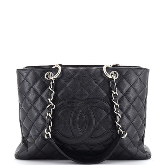 Chanel Grand Shopping Tote Quilted Caviar