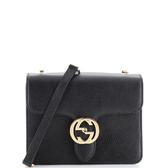 Gucci Interlocking Shoulder Bag (Outlet) Leather Small