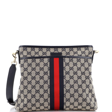 Gucci Front Pocket Web Messenger GG Canvas Small