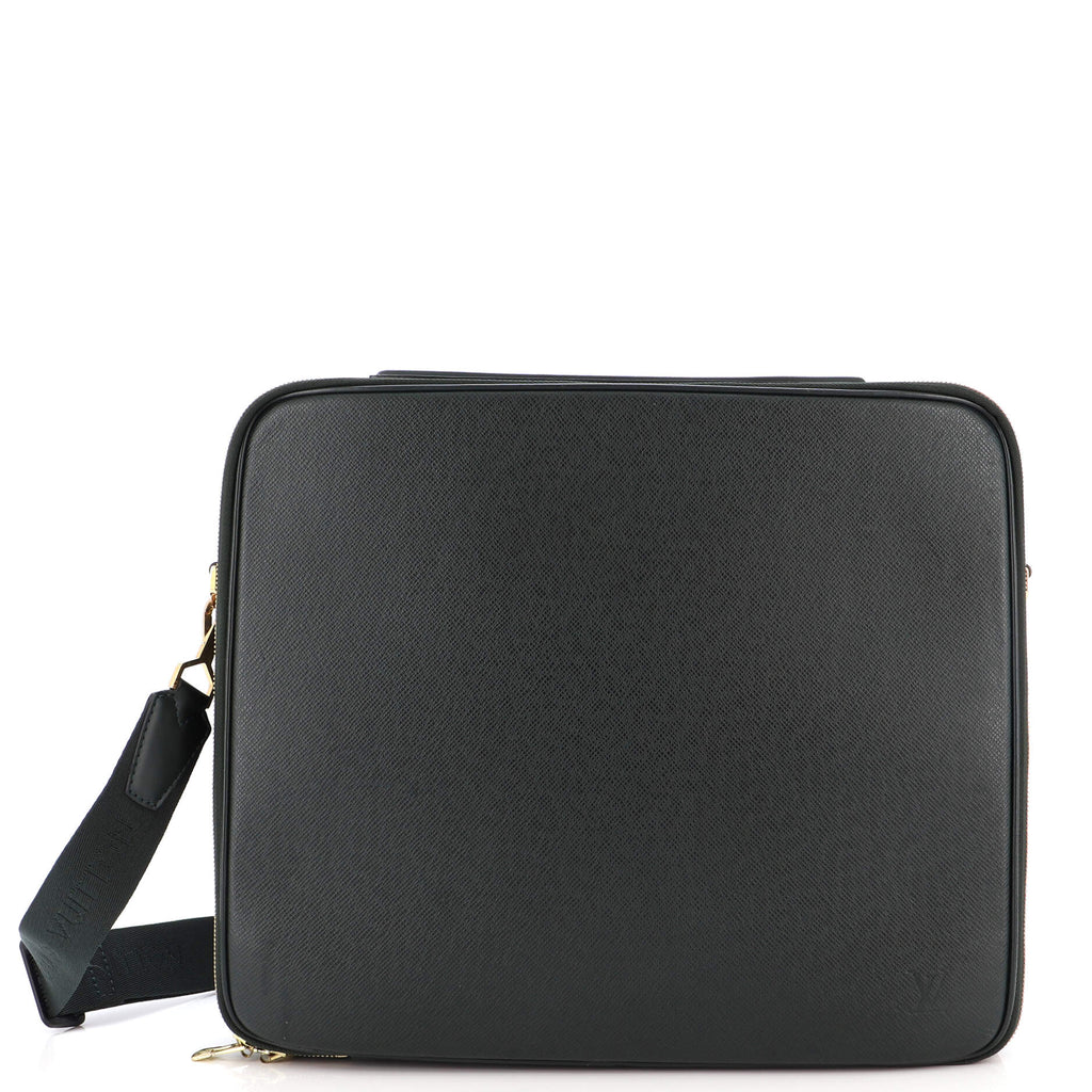 Louis Vuitton Black Taiga Leather Odessa Computer Case Bag Louis Vuitton