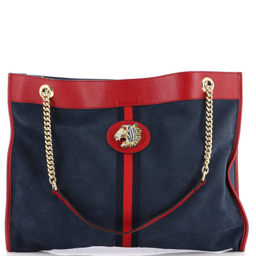 Gucci Rajah Chain Tote Suede Large