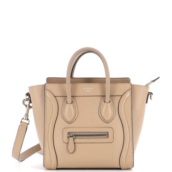 Celine Luggage Bag Grainy Leather Nano