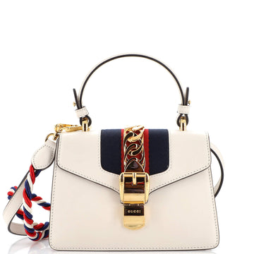 Gucci Sylvie Top Handle Bag Leather Mini