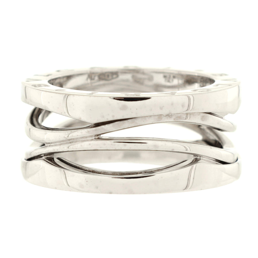   シルバーリング　ザハ・ハデイッド Bvlgari B.Zero1 Design Legend Zaha Hadid Three Band Ring 18K White