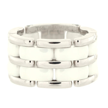 Chanel Ultra Link Ring 18K White Gold and Ceramic Large