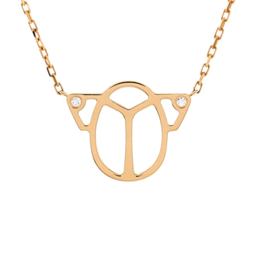 Cartier Scarab Pendant Necklace 18K Yellow Gold with Daimonds