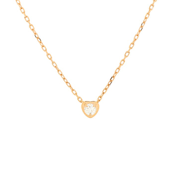 Cartier D'Amour Heart Pendant Necklace 18K Rose Gold with Diamond