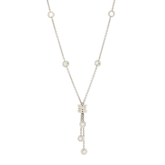 Bvlgari B.Zero1 3 Charm Necklace 18K White Gold with Diamonds