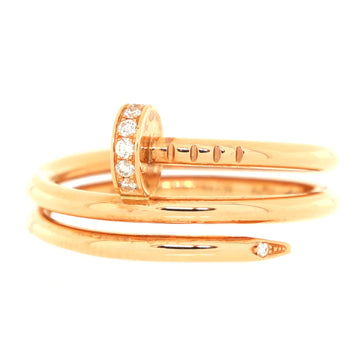Cartier Juste un Clou Double Ring 18K Rose Gold and Diamonds Small