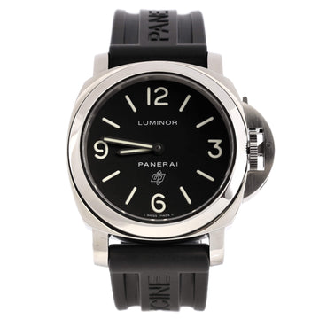 Panerai Luminor Base 8 Days Manual Watch Stainless Steel with Leather and Rubber 44