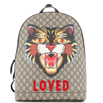 Gucci Zip Around Backpack Printed GG Coated Canvas Medium