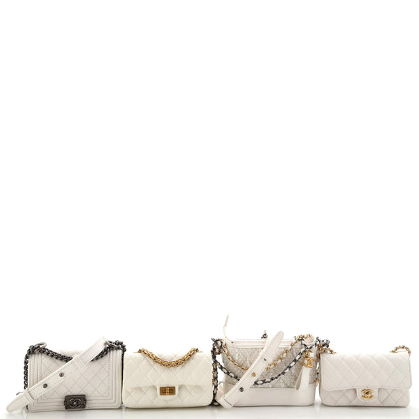 Chanel Success Story Set of Mini Bags Leather and Tweed Black