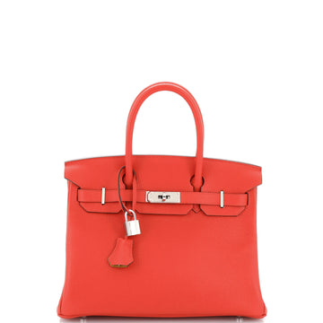 Hermes Birkin Handbag Verso Clemence with Palladium Hardware 30