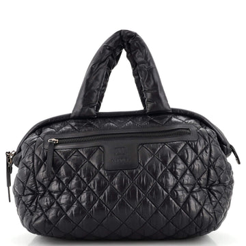 Chanel Coco Cocoon Bowling Bag Quilted Printed Nylon Medium