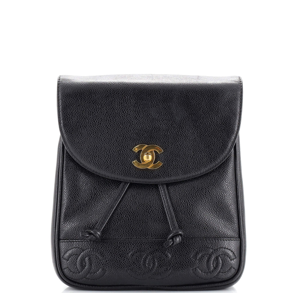 Black Chanel CC Backpack