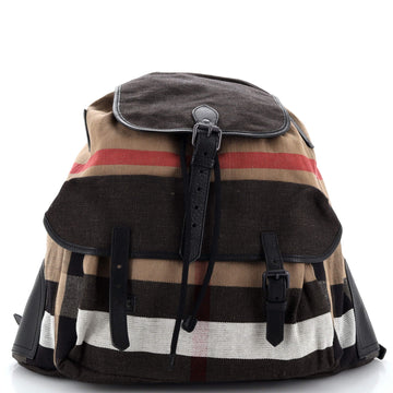 Burberry Brookdale Backpack Mega Check Canvas Large