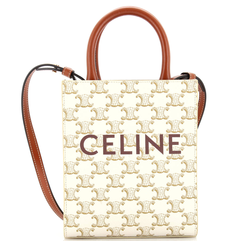 Celine Small Vertical Cabas Canvas Tote - Neutrals Totes, Handbags
