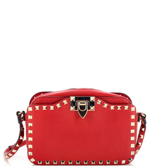Valentino Garavani Rockstud Flip Lock Camera Crossbody Bag Leather