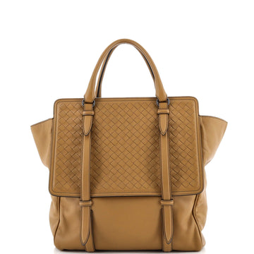 Bottega Veneta Monaco Handbag Nappa Leather With Intrecciato Detail Medium