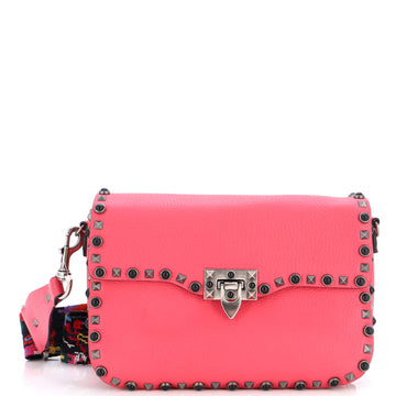 Valentino Garavani Rolling Rockstud Crossbody Bag Leather with Cabochons Medium