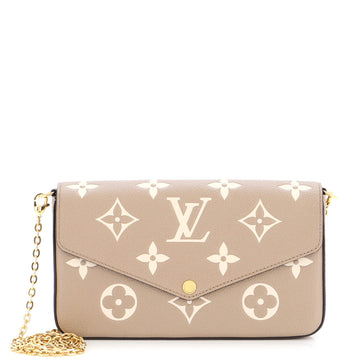 Louis Vuitton Felicie Pochette Bicolor Monogram Empreinte Giant