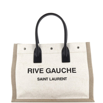 Saint Laurent Rive Gauche Shopper Tote Canvas Small