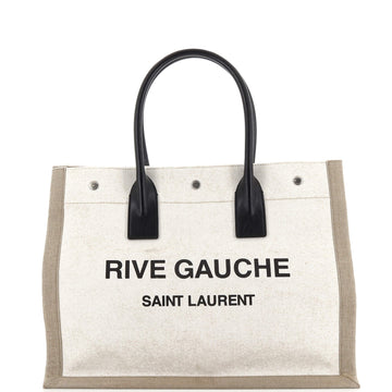 Saint Laurent Rive Gauche Shopper Tote Canvas Small