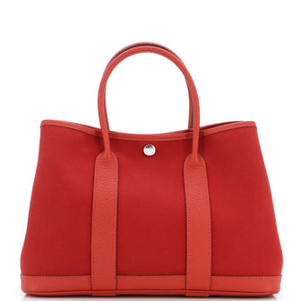 Hermes Garden Party Tote Toile and Leather 30