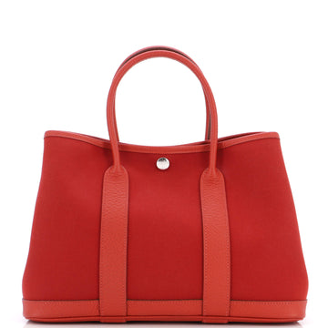 Hermes Garden Party Tote Toile and Leather 30