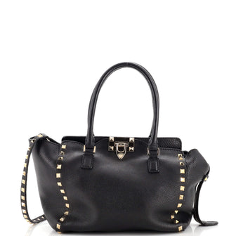 Valentino Garavani Rockstud Tote Pebbled Leather Small