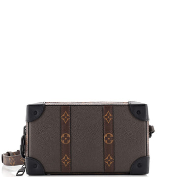 Louis Vuitton Soft Trunk Wallet Taiga Leather with Monogram Canvas