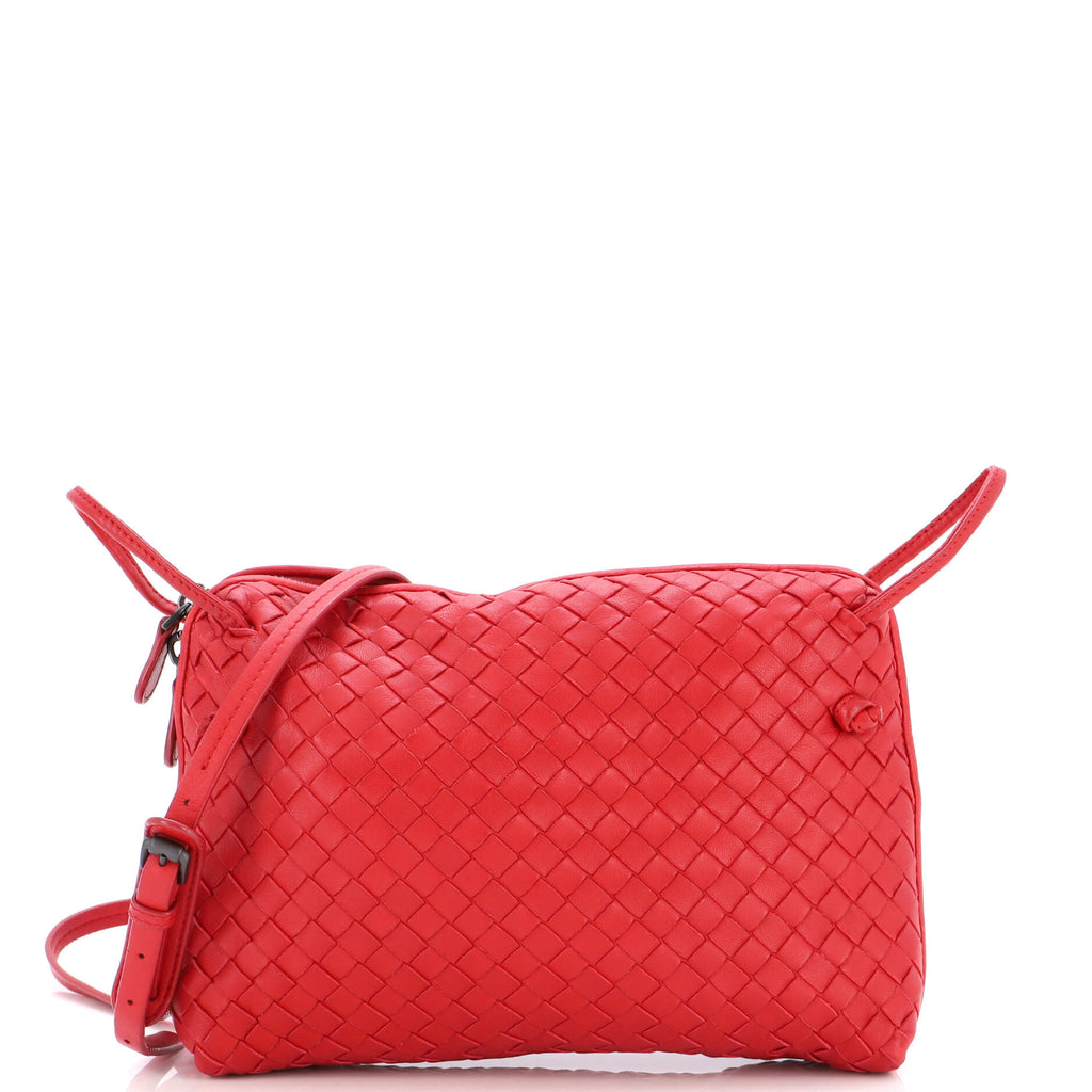 Buy Bottega Veneta Nodini Intrecciato Crossbody Bag - Red At 25% Off