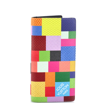 Louis Vuitton Brazza Wallet Limited Edition Multicolor Damier Graphite 3D