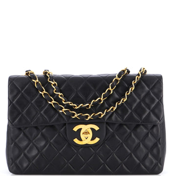 Chanel Vintage Classic Single Flap Bag Quilted Lambskin Maxi