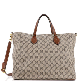 Gucci Convertible Soft Tote GG Coated Canvas Medium